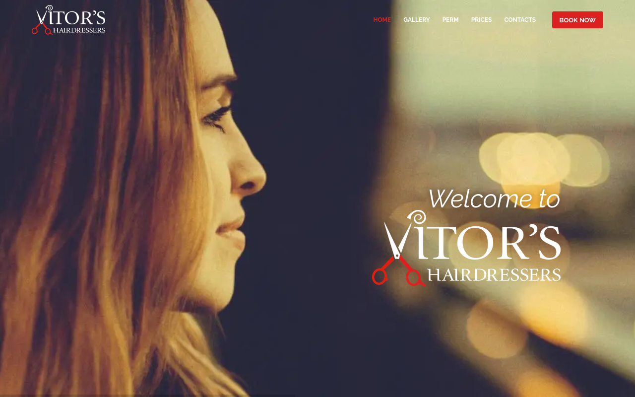 Vitor's Hairdressers local business website